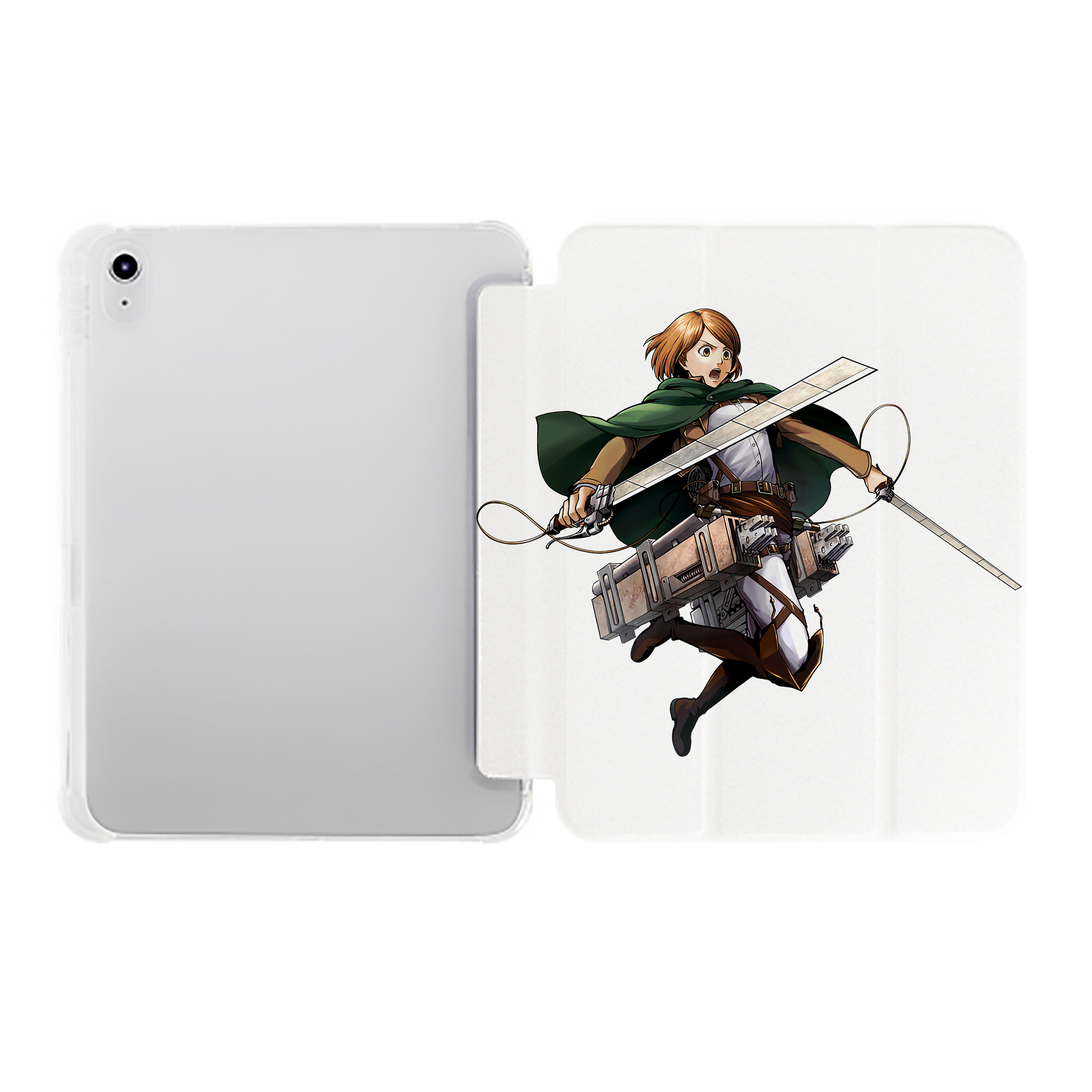 （画像用） 進撃の巨人 ペトラ·ラル Attack on Titan Petra Rall IPad ケース ペン収納付き 三つ折りスタンド PUレザー×シリコン 対応機種9.5/10.5/10.9インチ